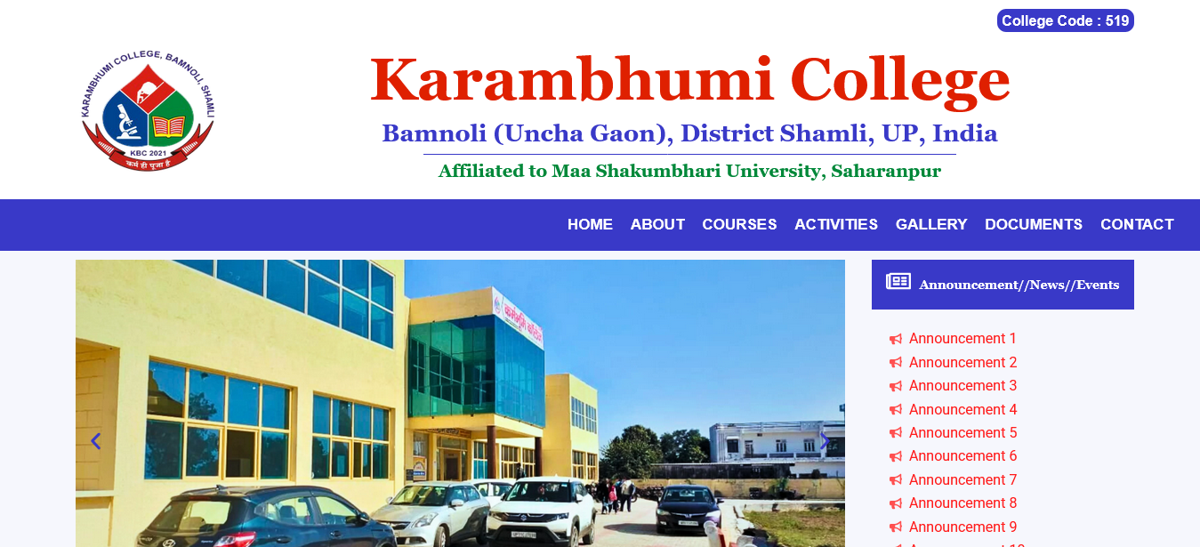 Karambhumi College Shamli